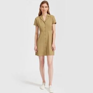 Everlane The Japanese Go Weave Button Down Shirt Dress